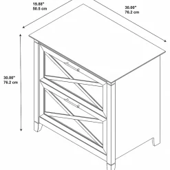 File Cabinets*Bush Furniture Key West 2 Drawer Lateral File Cabinet, Bing Cherry (KWF130BC-03)