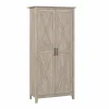 Storage Cabinets*Bush Furniture Key West 66" Tall Storage Cabinet with Doors and 5 Shelves, Washed Gray (KWS266WG-03)