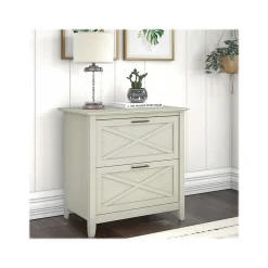 File Cabinets*Bush Furniture Key West 2-Drawer Lateral File Cabinet, Letter/Legal, Linen White Oak, 30" (KWF130LW-03)