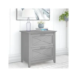 File Cabinets*Bush Furniture Key West 2-Drawer Lateral File Cabinet, Letter/Legal, Cape Cod Gray, 30" (KWF130CG-03)