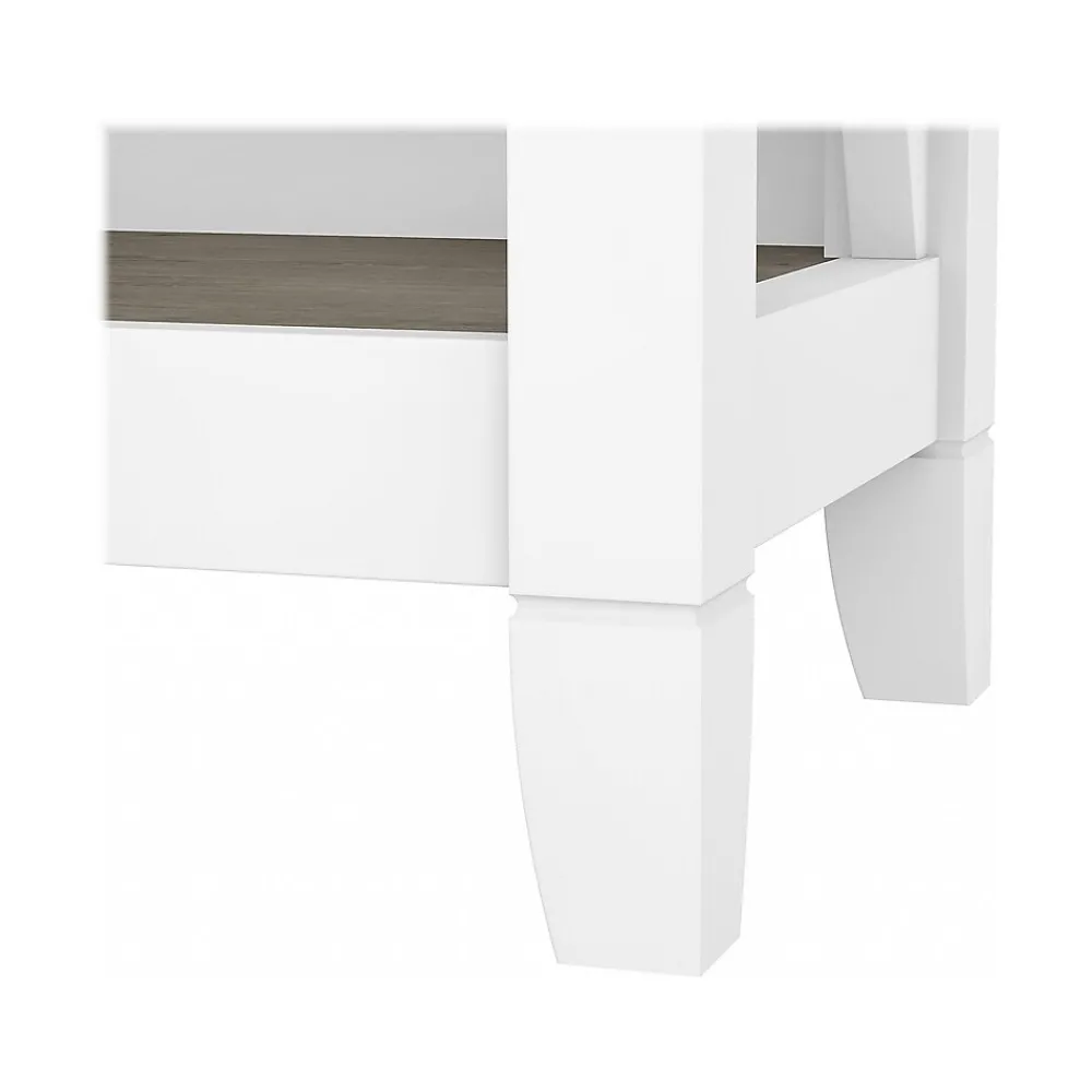 Bookcases*Bush Furniture Key West 66"H 5-Shelf Bookcase with Adjustable Shelves, Shiplap Gray/Pure White Laminated Wood, 2/Set (KWS046G2W)