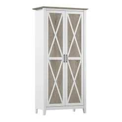 Storage Cabinets*Bush Business Furniture Bush Furniture Key West 65.98"H Storage Cabinet with 5 Shelves, Shiplap Gray (KWS266G2W-03)