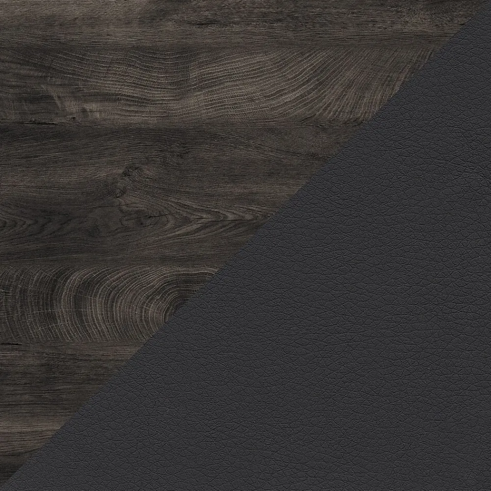 Computer Desks*Bush Furniture Key West 54"W Computer Desk with Storage and Mid-Back Tufted Office Chair, Dark Gray Hickory (KWS020GH)