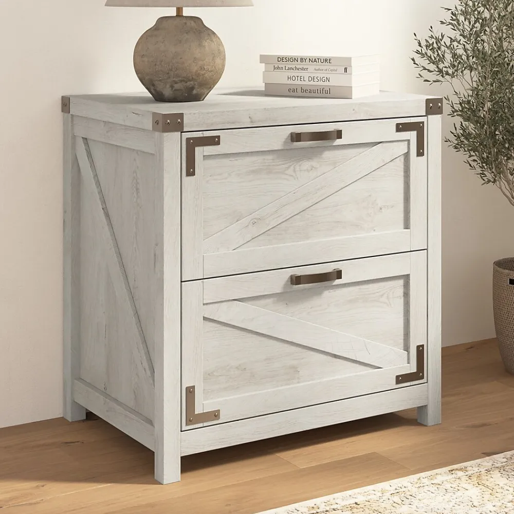 File Cabinets*Bush Furniture Knoxville 2-Drawer Lateral File Cabinet, Cottage White (CGF129CWH-03)