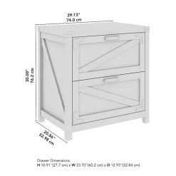File Cabinets*Bush Furniture Knoxville 2-Drawer Lateral File Cabinet, Cottage White (CGF129CWH-03)