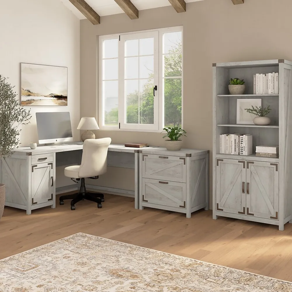 File Cabinets*Bush Furniture Knoxville 2-Drawer Lateral File Cabinet, Cottage White (CGF129CWH-03)