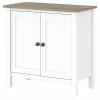Storage Cabinets*Bush Furniture Mayfield 30" Storage Cabinet with 2 Shelves, Pure White/Shiplap Gray (MAS131GW2-03)