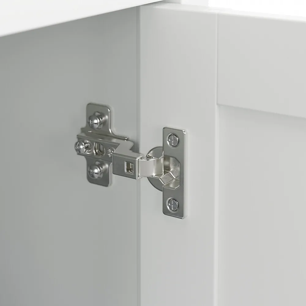 Storage Cabinets*Bush Furniture Salinas 29.96" Accent Storage Cabinet with 3 Shelves, (SAS147G2W-03) Shiplap Gray/Pure White