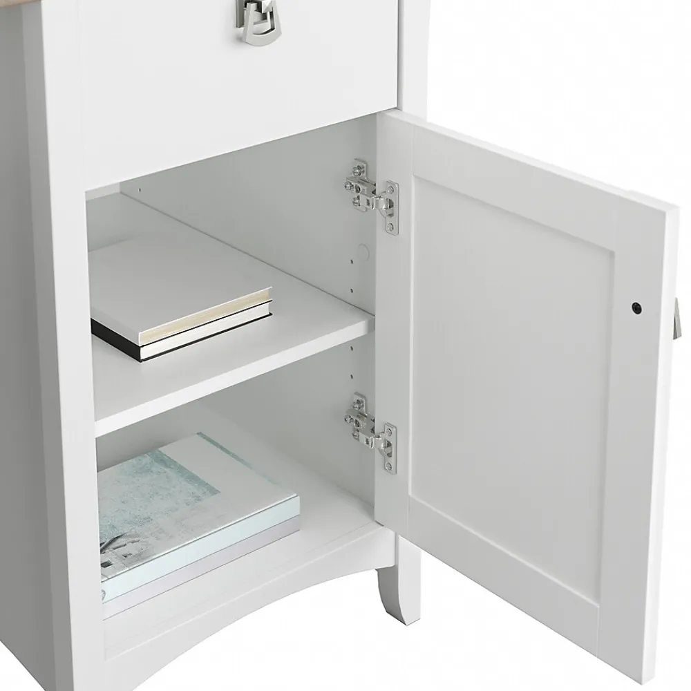 Computer Desks*Bush Furniture Salinas 60" L-Shaped Desk, (SAD160G2W-03) Shiplap Gray/Pure White