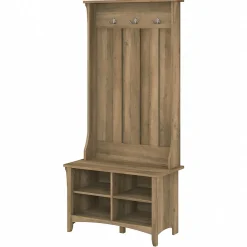 Storage Cabinets*Bush Furniture Salinas Hall Tree with Shoe Storage Bench, Reclaimed Pine (SAS532RCP-03)