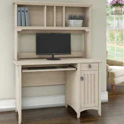 Computer Desks*Bush Furniture Salinas 48"W Small Computer Desk with Hutch, (MY72208-03) Antique White