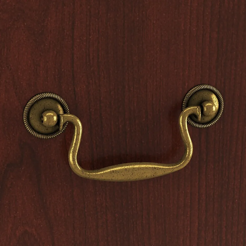 Corner Desks*Bush Furniture Saratoga 66"W Executive Desk with Drawers, Harvest Cherry/Black (EX45666-03K)