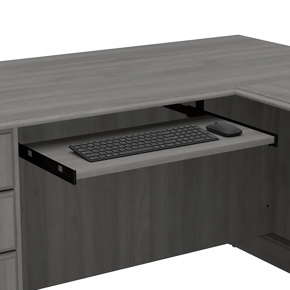 L-Desks*Bush Furniture Saratoga 66"W L Shaped Computer Desk with Drawers, Modern Gray (EX45870-03K)