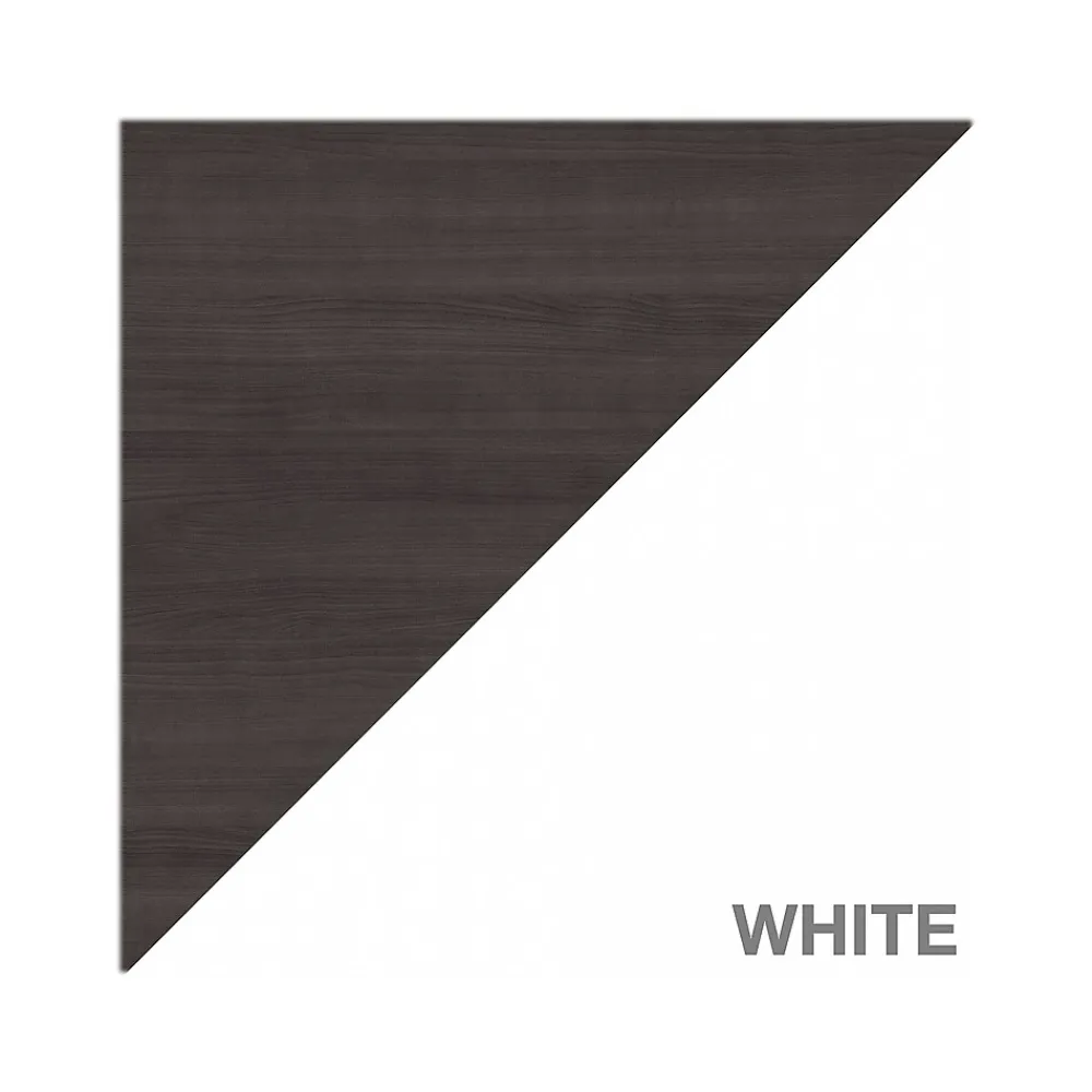 Computer Desks*Bush Furniture Somerset 60" Computer Desk with Lateral File Cabinet and 5-Shelf Bookcase, (SET013SGWH) Storm Gray/White