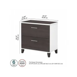 File Cabinets*Bush Furniture Somerset 2-Drawer Lateral File Cabinet, Letter/Legal, , 30