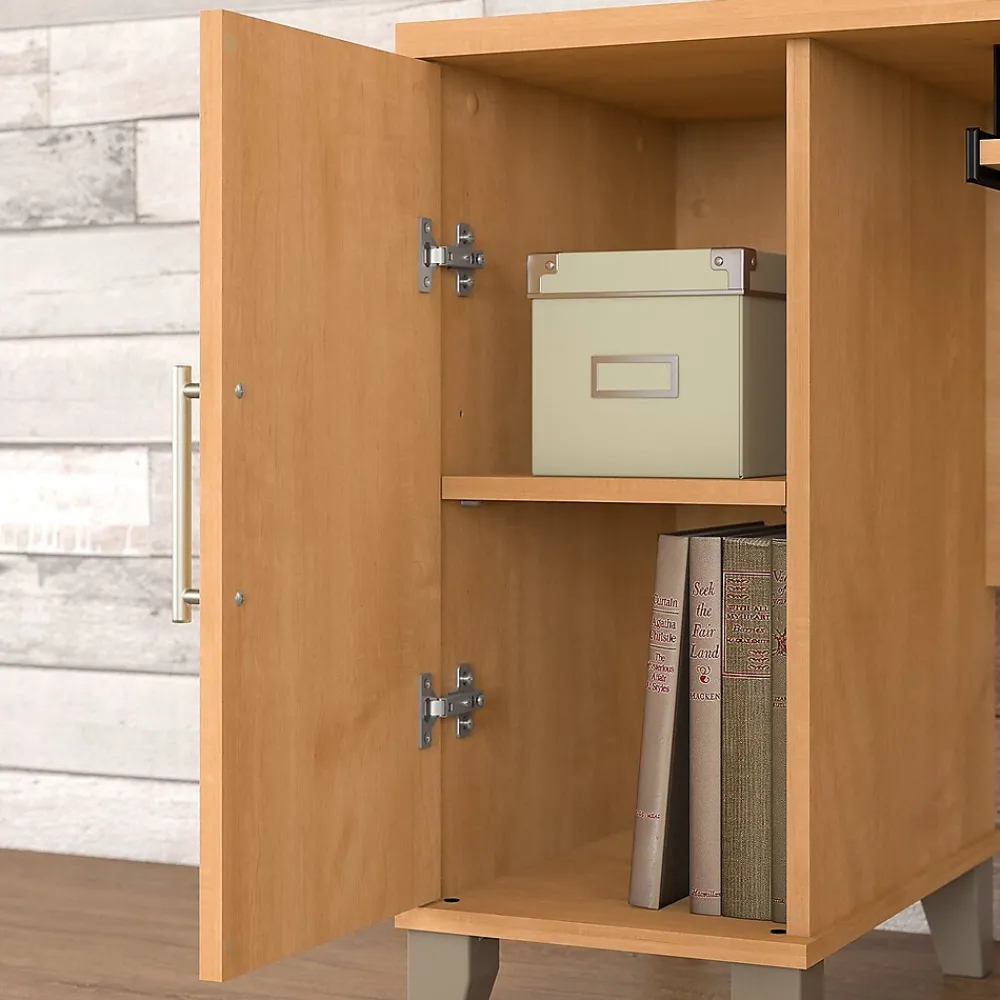 L-Desks*Bush Furniture Somerset 72"W L Shaped Desk with Hutch, (SET001MC) Maple Cross