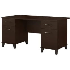 Computer Desks*Bush Furniture Somerset 60"W Office Desk with Drawers, (WC81828K) Mocha Cherry
