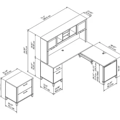 L-Desks*Bush Furniture Somerset 72