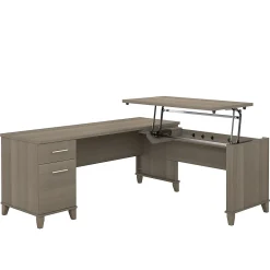 L-Desks*Bush Furniture Somerset 72"W 3 Position Sit to Stand L Shaped Desk, (SET014AG) Ash Gray