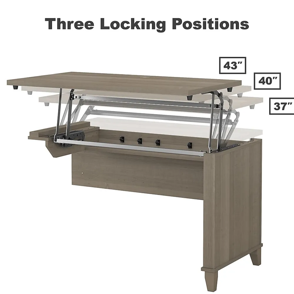 L-Desks*Bush Furniture Somerset 72"W 3 Position Sit to Stand L Shaped Desk, (SET014AG) Ash Gray