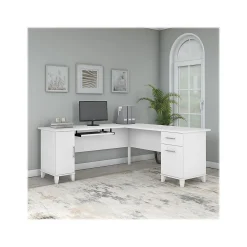 Computer Desks*Bush Furniture Somerset 72"W L Shaped Desk with Storage, (WC81910K) White