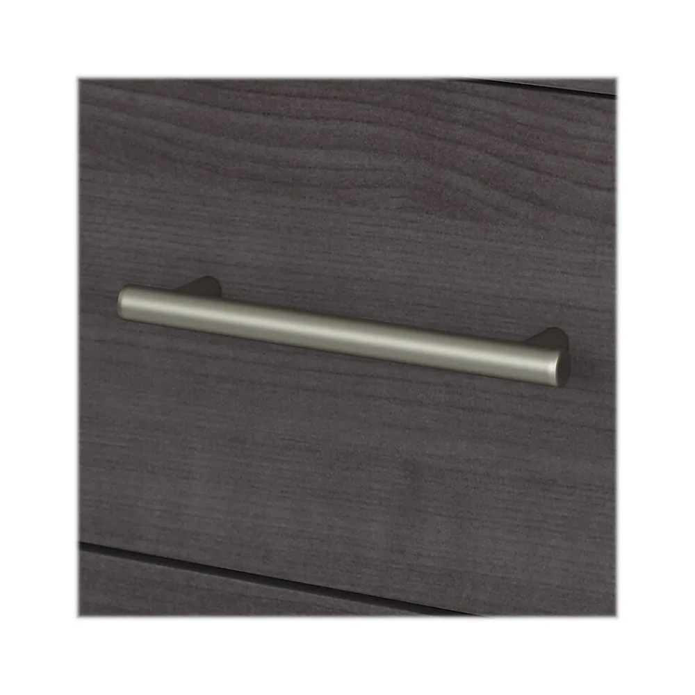 L-Desks*Bush Furniture Somerset 72"W L Shaped Desk with Hutch and 5 Shelf Bookcase, (SET011SG) Storm Gray