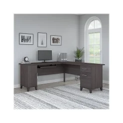 L-Desks*Bush Furniture Somerset 72"W L Shaped Desk with Storage, (WC81510K) Storm Gray
