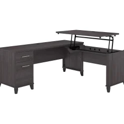L-Desks*Bush Furniture Somerset 72"W 3 Position Sit to Stand L Shaped Desk, (SET014SG) Storm Gray
