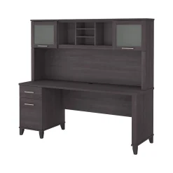 Computer Desks*Bush Furniture Somerset 72"W Office Desk with Drawers and Hutch, (SET018SG) Storm Gray