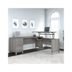 L-Desks*Bush Furniture Somerset 72"W 3 Position Sit to Stand L Shaped Desk, (SET014PG) Platinum Gray