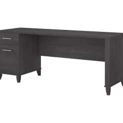 Computer Desks*Bush Furniture Somerset 72"W Office Desk with Drawers, (WC81572) Storm Gray