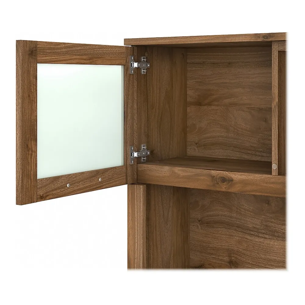 L-Desks*Bush Furniture Somerset 72"W L Shaped Desk with Hutch, (SET001FW) Fresh Walnut