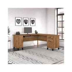 Computer Desks*Bush Furniture Somerset 72"W L Shaped Desk with Storage, (WC81310K) Fresh Walnut