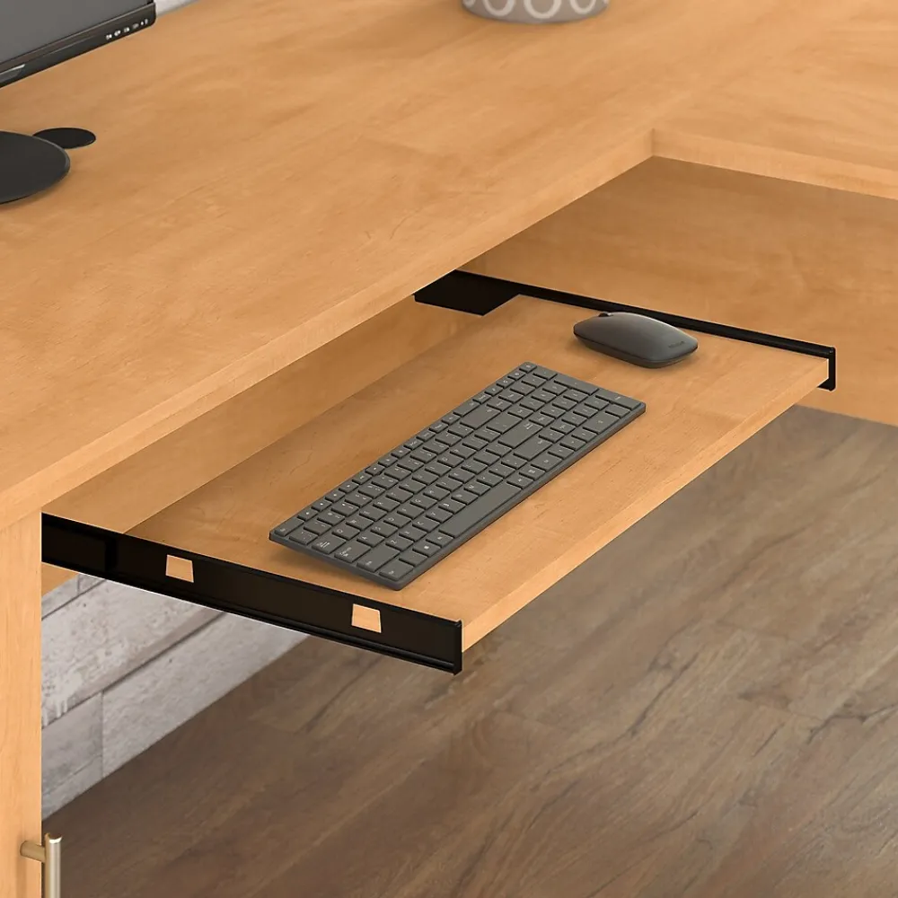 L-Desks*Bush Furniture Somerset 60"W L Shaped Desk with Storage, (WC81430K) Maple Cross