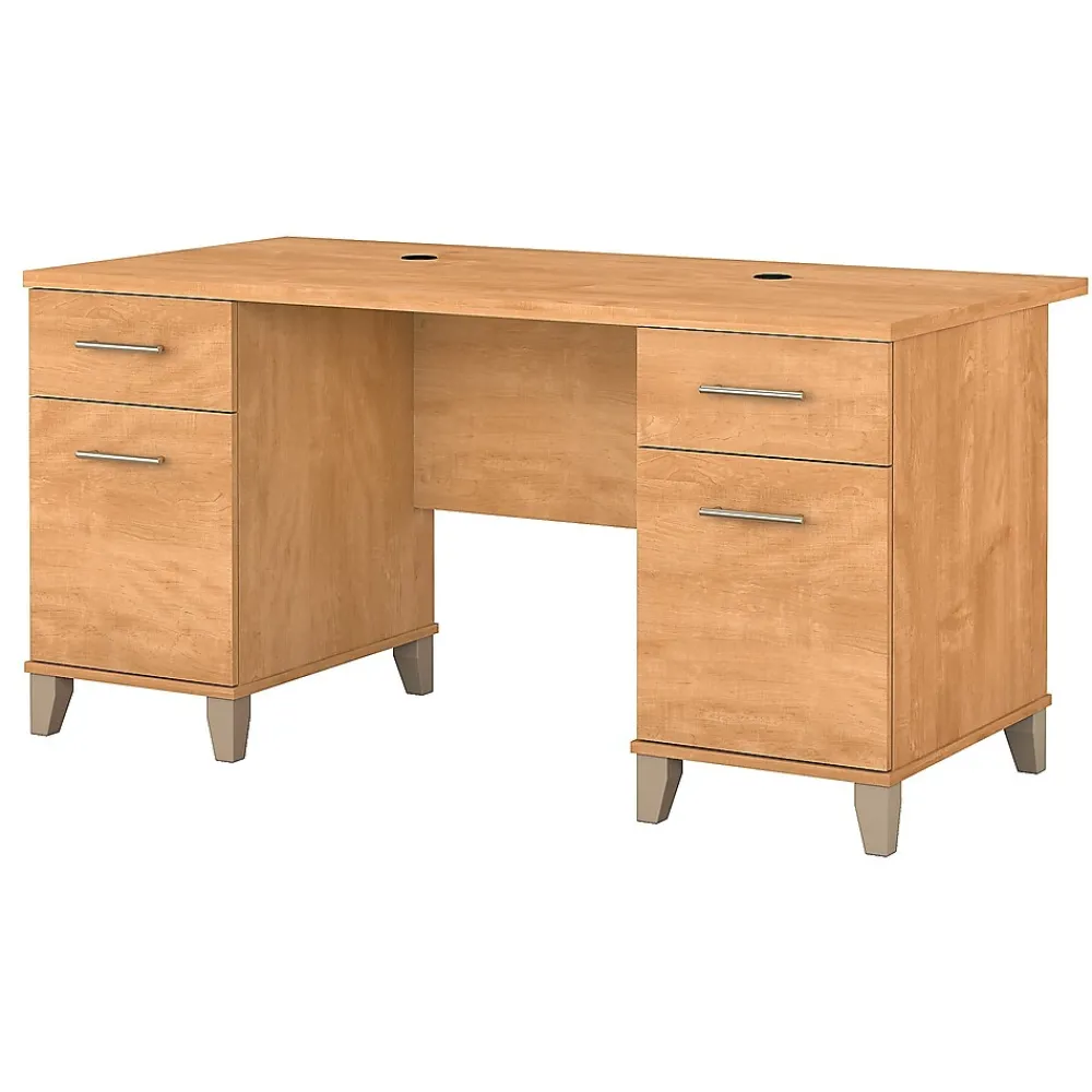 Office Desks*Bush Furniture Somerset 60"W Desk, (WC81428) Maple Cross