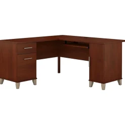 Computer Desks*Bush Furniture Somerset 60"W L Shaped Desk with Storage, (WC81730K) Hansen Cherry