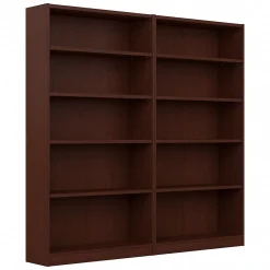 Bookcases*Bush Furniture Universal 72"H 5-Shelf Bookcase with Adjustable Shelves, Vogue Cherry, 2/Set (UB003VC)