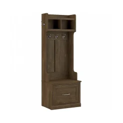 Storage Cabinets*Bush Furniture Woodland 24W Hall Tree and Small Shoe Bench with Drawer, Ash Brown (WDL007ABR)