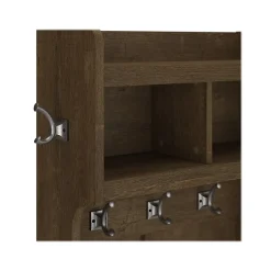 Storage Cabinets*Bush Furniture Woodland 24W Hall Tree and Small Shoe Bench with Shelves, Ash Brown (WDL008ABR)