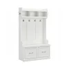 Storage Cabinets*Bush Furniture Woodland 40W Hall Tree and Shoe Storage Bench with Doors, White Ash (WDL001WAS)