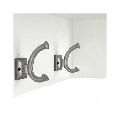 Storage Cabinets*Bush Furniture Woodland 40W Entryway Bench with Doors and Wall Mounted Coat Rack, White Ash (WDL009WAS)