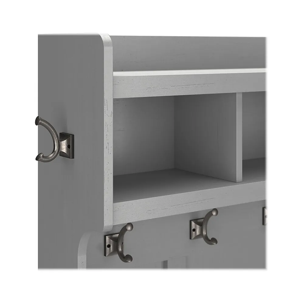 Storage Cabinets*Bush Furniture Woodland 40W Hall Tree and Shoe Storage Bench with Shelves, Cape Cod Gray (WDL002CG)