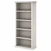 Bookcases*Bush Furniture Yorktown 67"H 5-Shelf Bookcase with Adjustable Shelves, Linen White Oak Laminated Wood (WC40466-03)