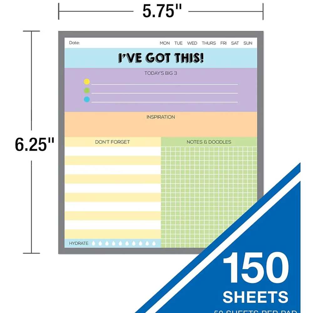Classroom Paper*Carson-Dellosa I've Got This! Notepad Set, Multicolored (145400)