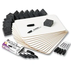 Dry Erase*CLN Charles Leonard® Dry Erase Dual Sided Magnetic Lapboard Class Pack, 9" x 12" (CHL35040)