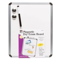 Dry Erase*CLI Charles Leonard Magnetic Plastic Dry-Erase Whiteboard, Aluminum Framed, 11" x 14", Pack of 3 (CHL35314-3)