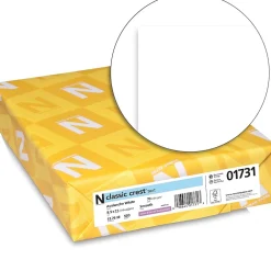 Resume Paper*Neenah Paper CLASSIC CREST® Paper, 8 1/2" x 11", 70 lb., Smooth Finish, Avalanche White, 500/Ream