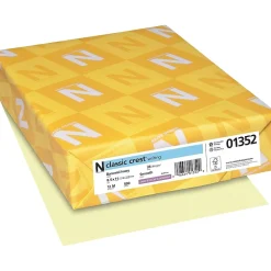 Resume Paper*Neenah Paper CLASSIC CREST® Writing Paper, 8 1/2" x 11", 24 lb., Smooth Finish, Baronial Ivory, 500/Ream