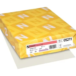 Resume Paper*Neenah Paper CLASSIC® Linen Writing Paper, 8 1/2" x 11", 24 lb., Linen Finish, Antique Gray, 500/Ream