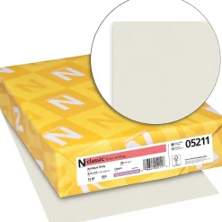 Resume Paper*Neenah Paper CLASSIC® Linen Writing Paper, 8 1/2" x 11", 24 lb., Linen Finish, Antique Gray, 500/Ream